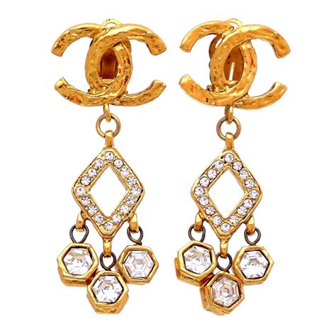 replica chanel cc earrings uk|chanel earrings authentic.